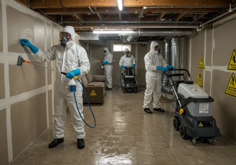 Basement Moisture Removal and Structural Drying process in Sumter County, AL